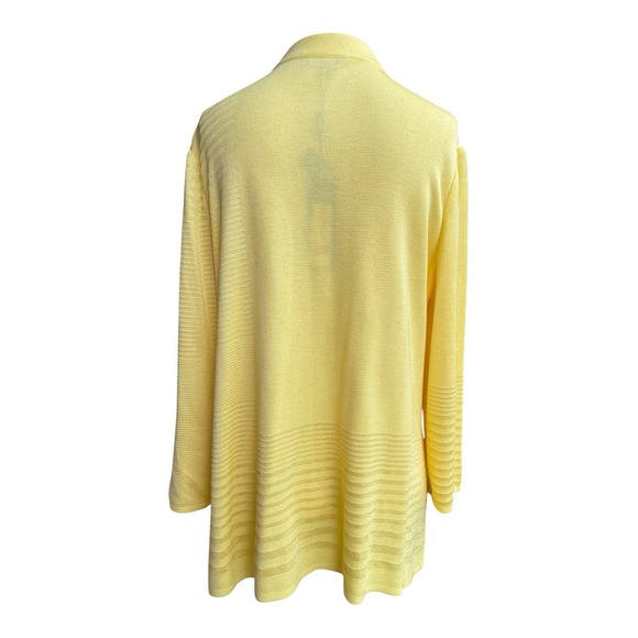 Misook Matte And Shine Knit Jacket With Decorative Gold Buttons Retail $408 - Picture 3 of 4